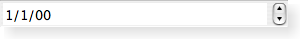 Screenshot of a Macintosh style date editing widget