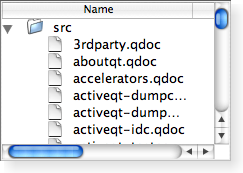 Screenshot of a Macintosh style tree widget